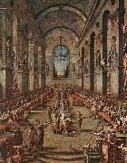 MAGNASCO, Alessandro The Observant Friars in the Refectory Sweden oil painting artist